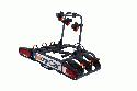 TOWCAR TR3 - Capacit 3 bici. Carica max Kg. 45. In acciaio. Fissaggio bici con braccio e cinturini. Funzione reclinabile per l'apertura del bagagliaio (solo aperture verso l'alto). Sistema di fissaggio automatico. Interasse bici: qualsiasi misura fino a 1110 mm.